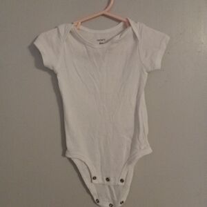 Carter's Classic White Baby Bodysuit 6 M